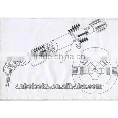 High quality euro cylinder lock popular computer keys lock
