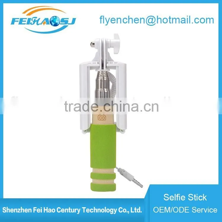 2015 zoom fashion selfie stick wholesale selfie stick mini colorful monopod for smartphone