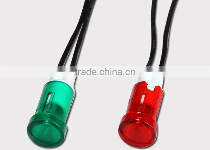 10mm led indicator lights mounting panel hole red green with CE RoHS certisficate