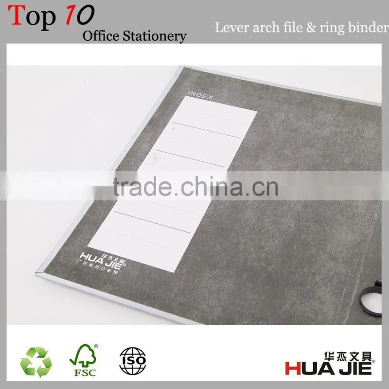 PVC cardboard lever arch file folder 2 ring binder