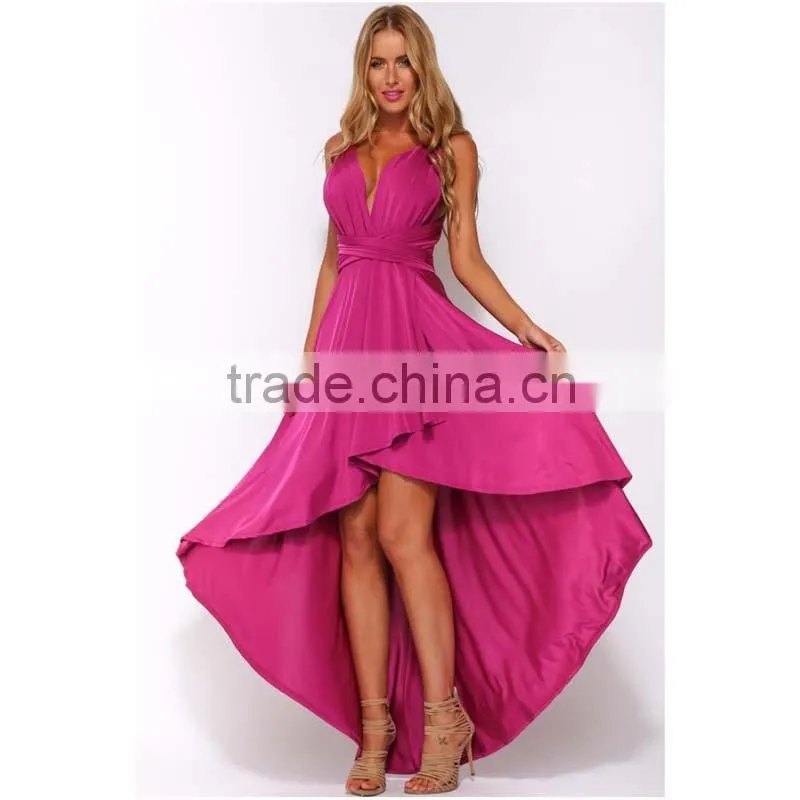 2016 Fashion Women Multi Way Convertible Wrap Dress Prom Gown Evening Formal Dress