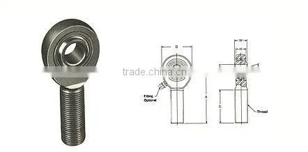 i Inch rod ends bearing XM XF series male and female