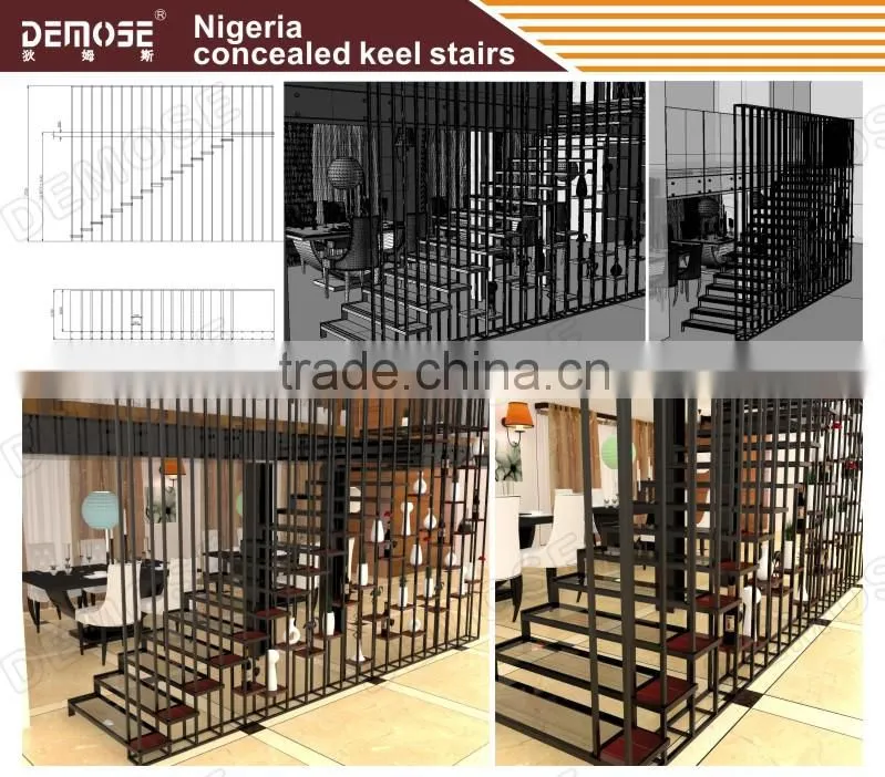 wrought iron handrail flanges/handrail wood with iron/cast iron handrail