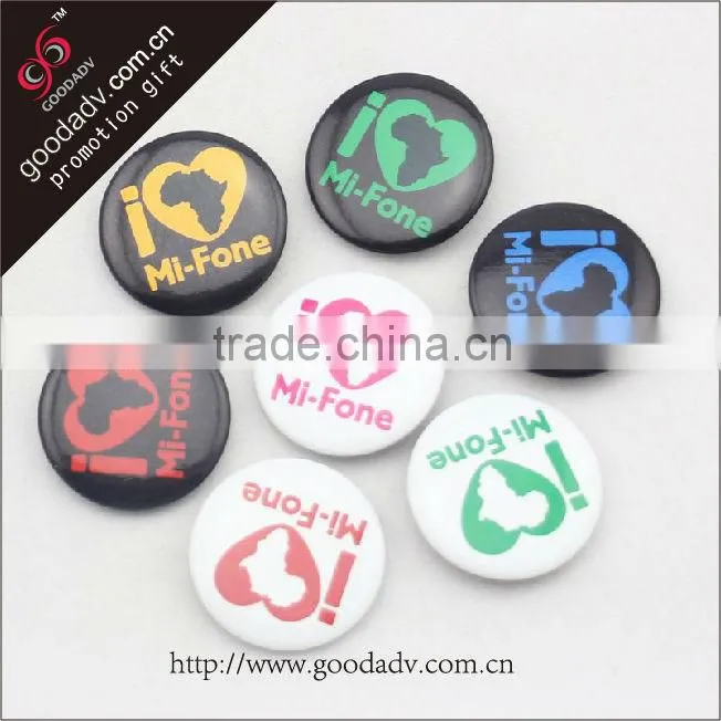 Environment friendly different color safety pin tin button badges