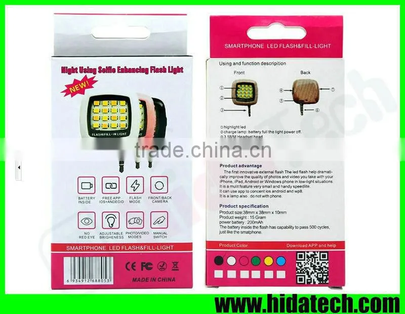 Best selling mini pocket spotlight selfie flash led fill light wholesale china supplier