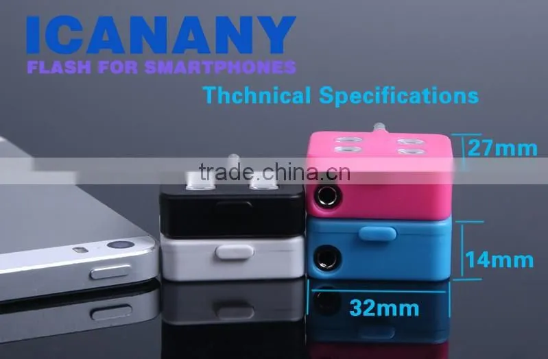 Cell Phone Camera Micro Light- Fill Night Using Enhancing Flash Light Mini 4 LED Speedlite