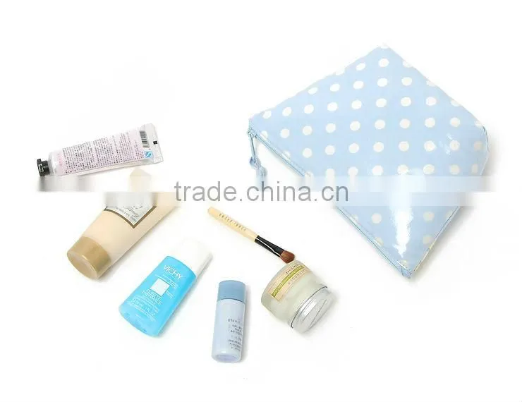 Nice Quality pink color with Glossy PVC Cosmetic Bag