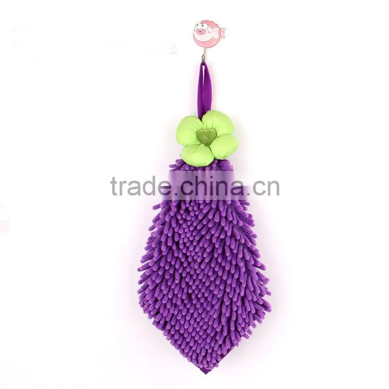 China wholesale microfiber chenille square hand towel, washclotch for home ,kitchen and bathroom