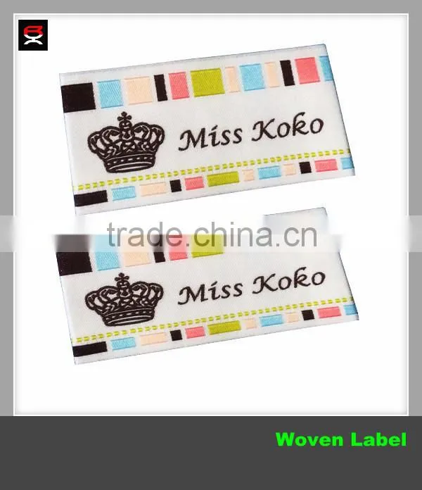 China Directly Factory custom woven labels ,ultrasonic cut edge woven labels
