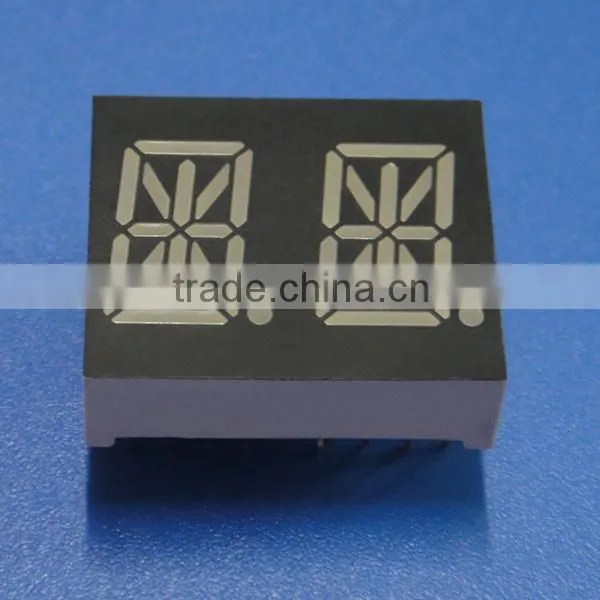 two 2 digit blue 16/14 segment led display