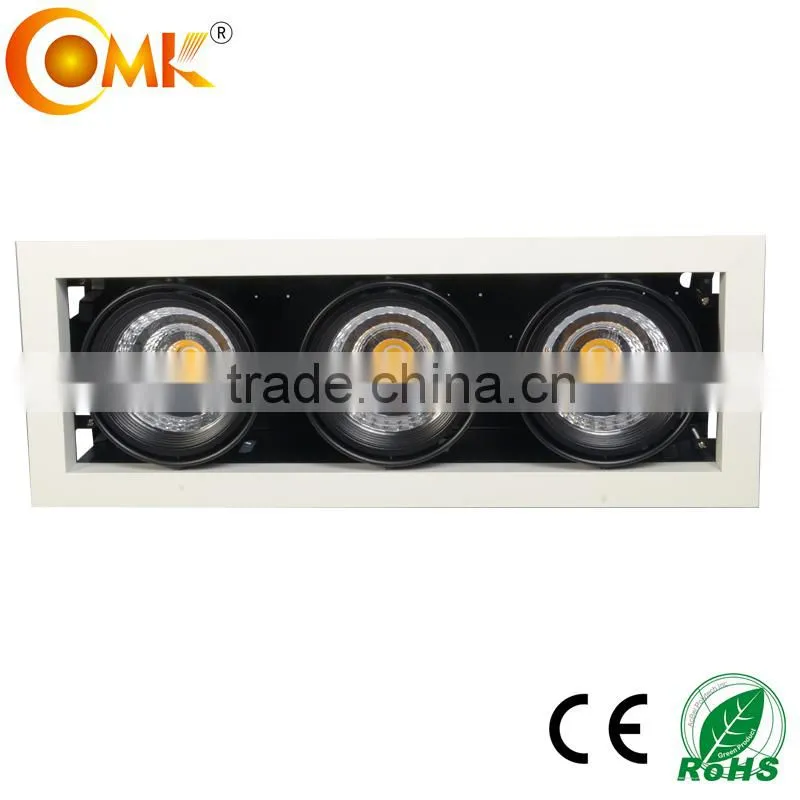 High power 3*1*30W COB led grille light fixture