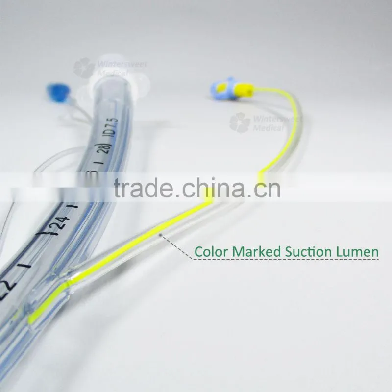 PVC Cuffed Endotracheal Tube With Suction Lumen China Manufacturer