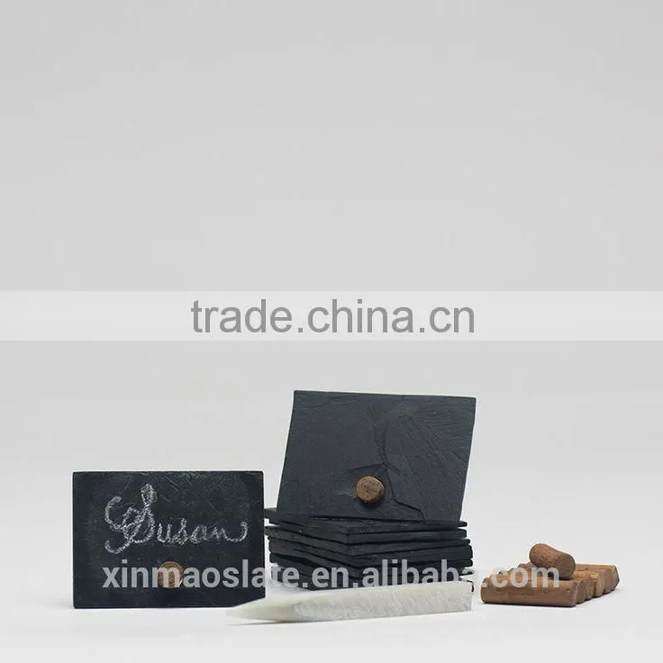 'factory direct' Resturant Decoration Slate Name Card SBBQ-1005RD1AK
