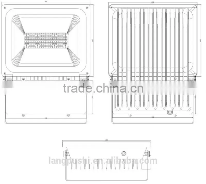 factory direct sell meanwell driver 5 years warranty IP66 outdoor 240 volt cree led flood light 120w