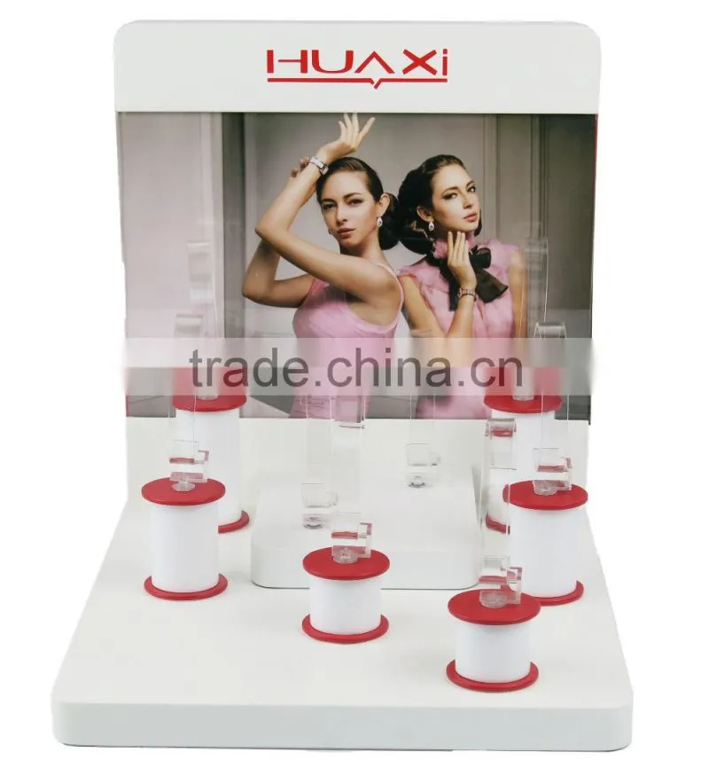 Guangzhou 4 layers customized MDF display cabinet with lock