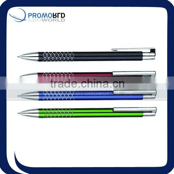Ball pen aluminum ballpen 2015 design metal metal ballpen with pike refill