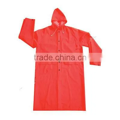 PVC/Polyester long raincoat for industry