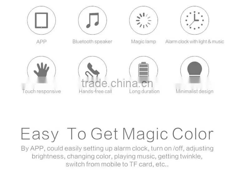 Shenzhen Factory Hot Portable usb speaker,wifi speaker,led bluetooth speaker smart magic lamp