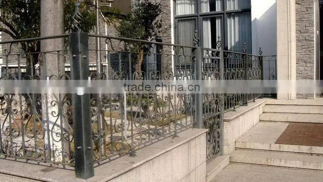 Top-selling modern garden wrought iron railing parts