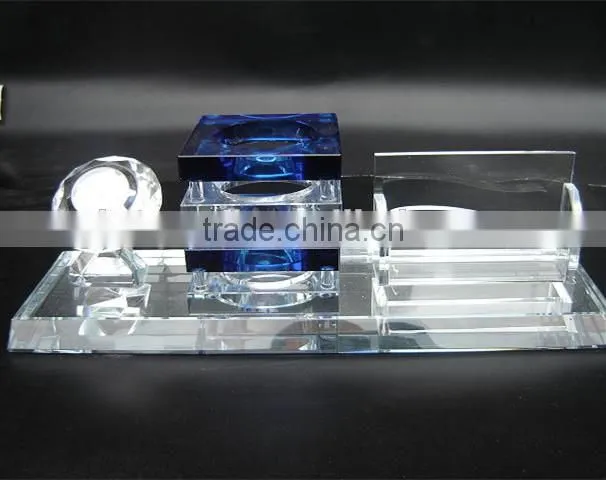 Delicacy Crystal Pen holder Card Holder Office Table Set Table Decoration