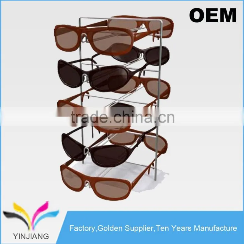High Quality OEM design Metal Wire Counter Hanging eyewear display rack