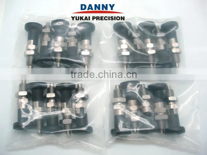 Precision standard stainless steel indexing plunger with hexagon collar GN617-6-A-NI