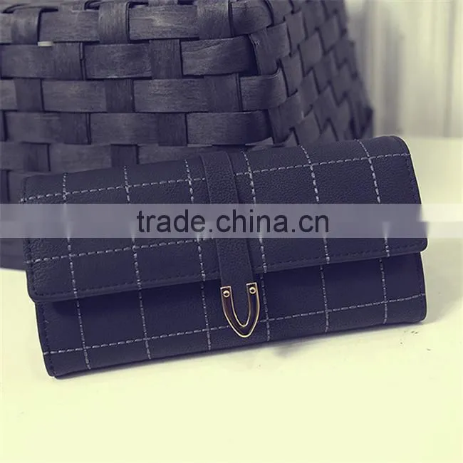 2016 new European and American retro matte folded wallet purse