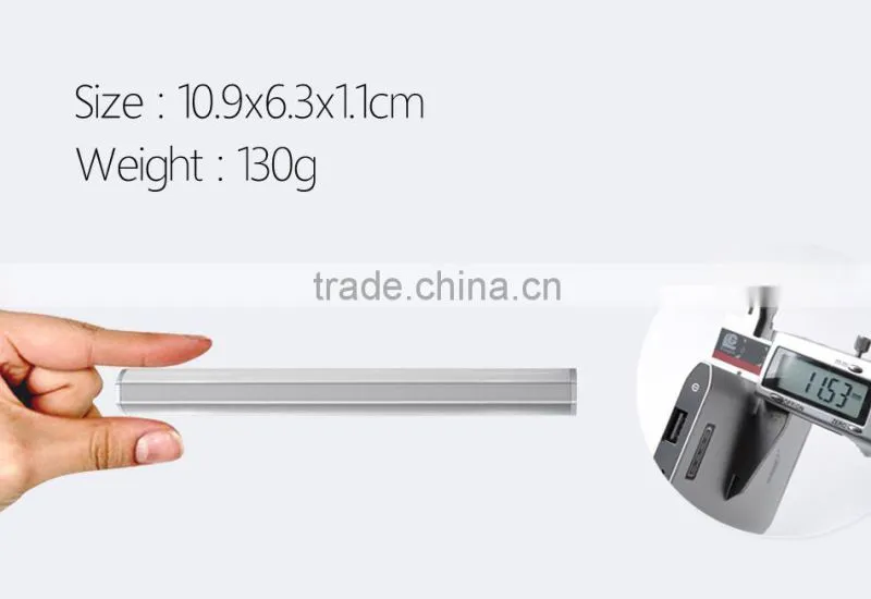 5300mah metal slim size external mobile power bank wit led indicator