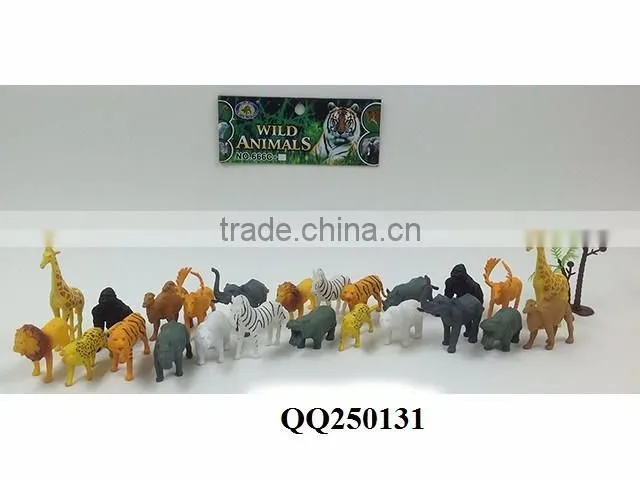 12pcs animal set toy,plastic funny animals toy set