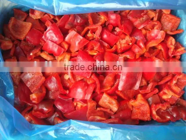 IQF frozen red pepper strips