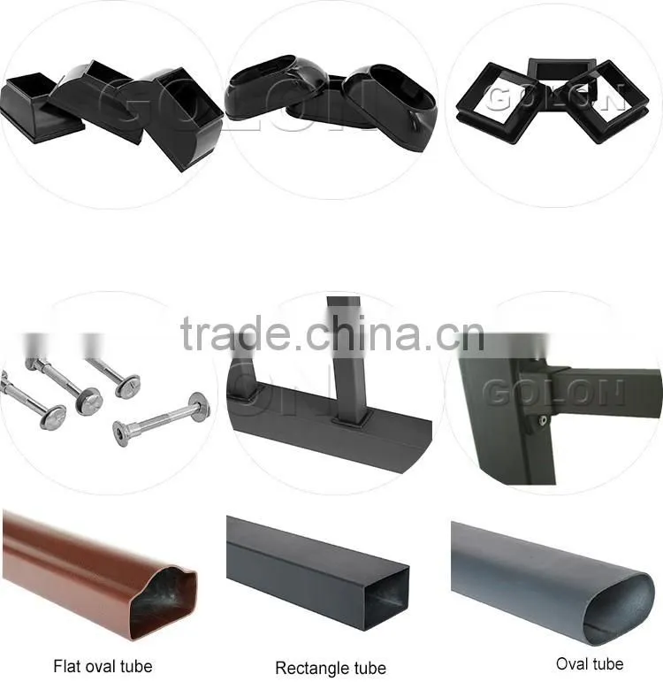 Top grade interior/exterior stair frameless balcony glass railing for building fence