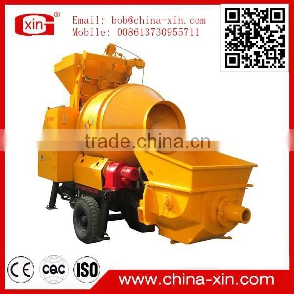 Mixing concrete pump