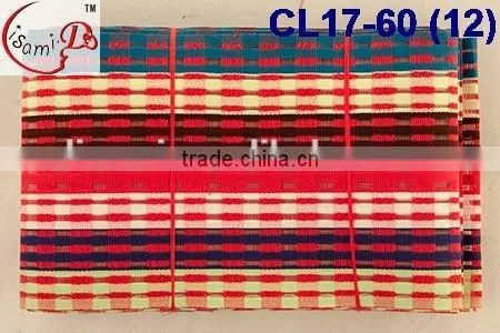 CL17-60 2016 latest best quailty colorful rainbow nice pattern popular design aso oke on factory price