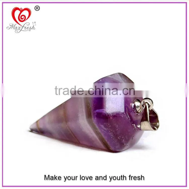 Fashion Pendant Necklace Customized Gemstone Beads New Elegant Natural Rock Crystal Cone-Shaped Pendants, Semi Precious Pendants