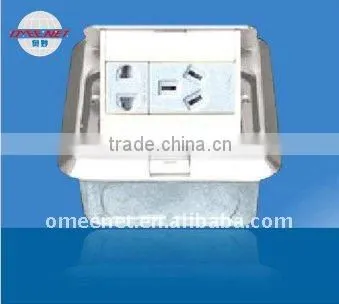 Square Panel Copper Pop-up Type Floor Socket 250V 10A