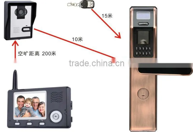 7" wireless digital door peephole viewer camera doorbell