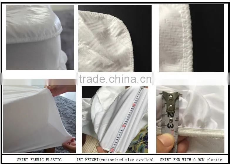 100% Quilted Cotton Cover Fitted Mattress Protector Soft Diamond Quilt ALL Sizes