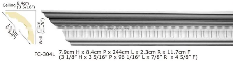 High Quality Good price beautiful new modern luxury Decorative pu carved cornice mouldings