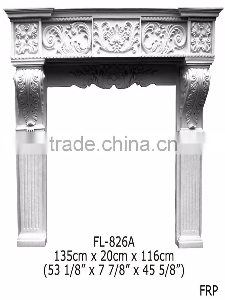 Polystyrene High Quality beautiful PU decorative window surrounds/marble fireplace surround
