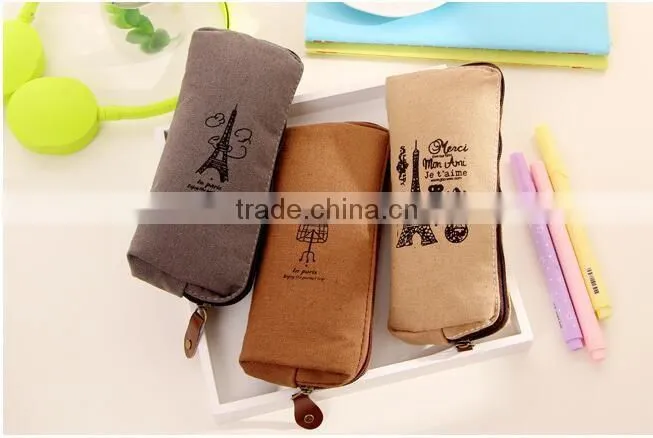 Stationery bags Cloth art makeup bags Creative stationery bags Children learn supplies wholesale