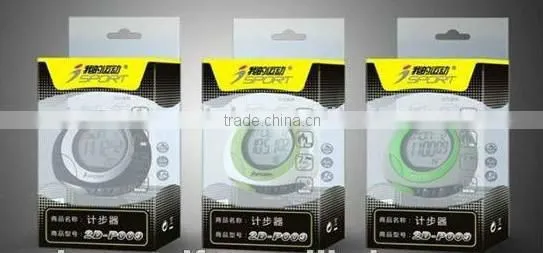 7 days memory 3D FM pedometer manual for ce pedometer