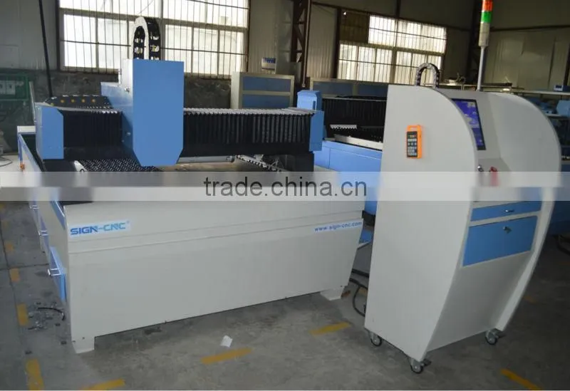 fiber cutting machine with Reycus 500w laser tube friendess head