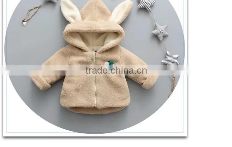 baby girls lamb fur hoodie coat jacket