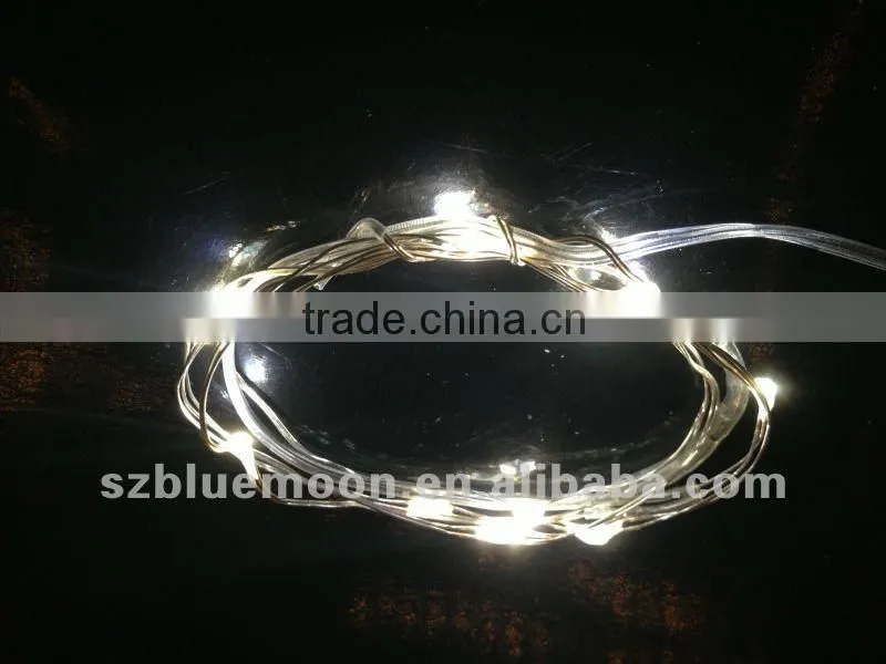 White colorled bead string lights led pearl string light