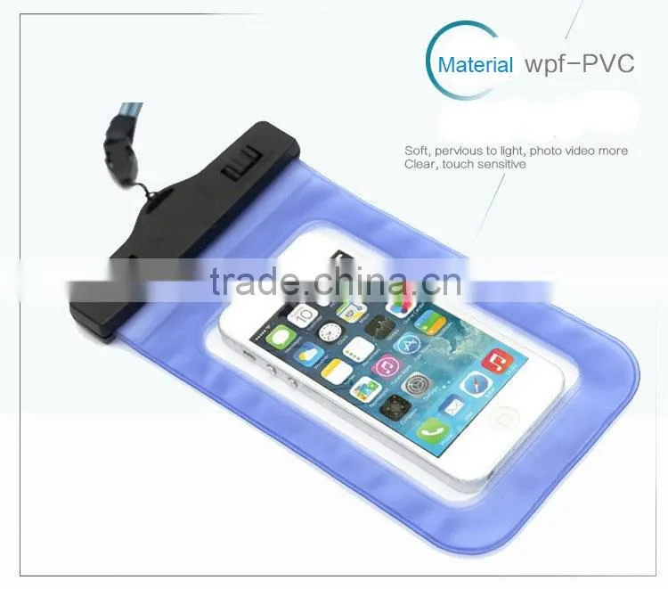 PVC swimming cell phone waterproof bag for iphone 6