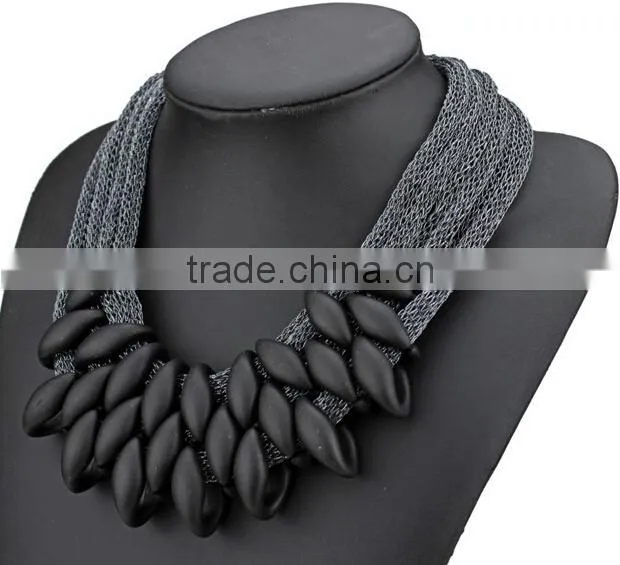 New design bib necklace,fashion imitation jewelry necklace