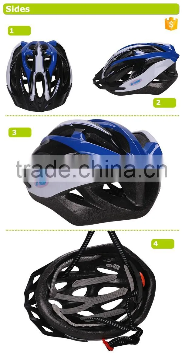 PC in mold high impact black eps adult bicycle helmet