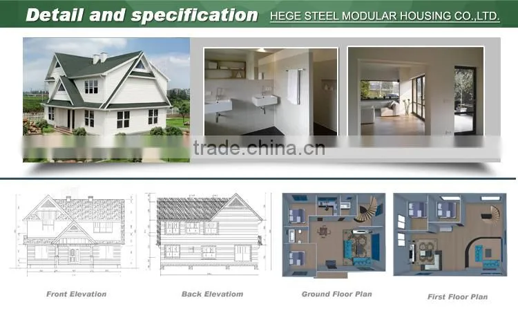 Low Price Light Steel Prefabricated Wooden House