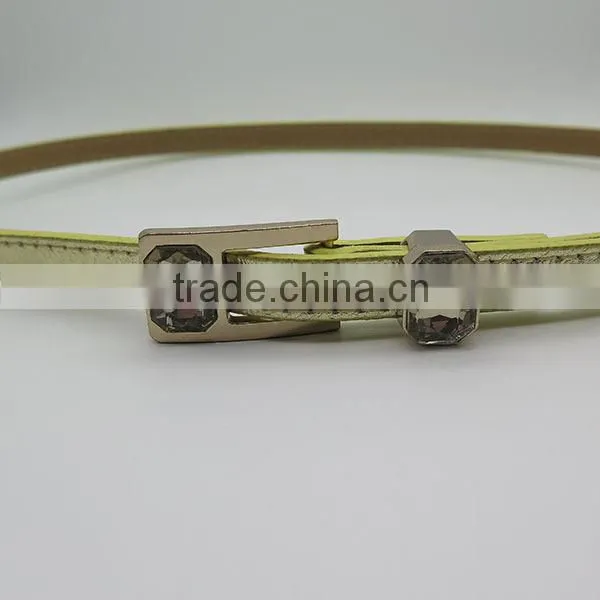 Stylish fashion gold plated jewelry skinny belt for women
