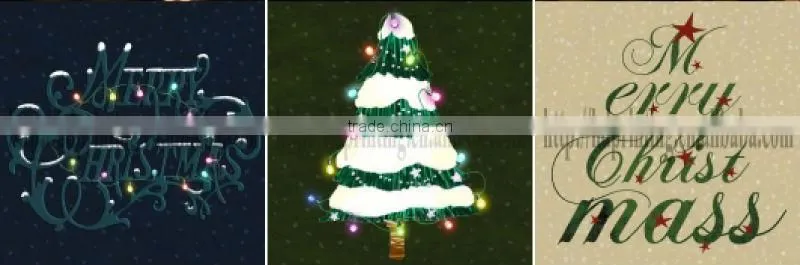 christmas night led light canvas decoration